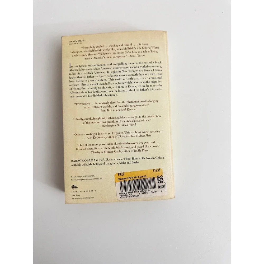 Dreams from My Father Barack Obama Paperback Memoir Race and Inheritance 2004